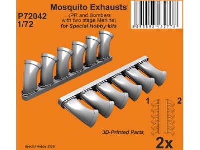 De Havilland Mosquito - Exhausts (For Special Hobby Kits) - image 1