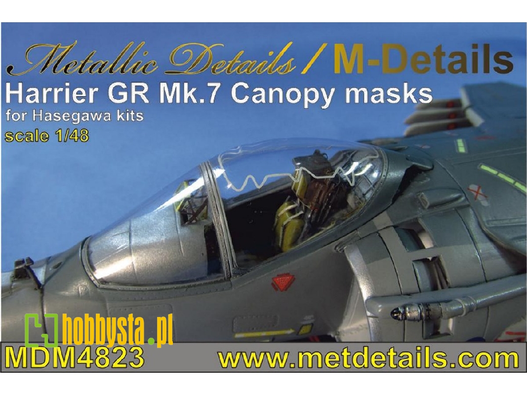 Bae Harrier Gr.7 Canopy Masks (Designed To Be Used With Hasegawa Kits) - image 1 Bae Harrier Gr.7 Canopy Masks (Designed To Be Used With Hasegawa Kits) - image 1