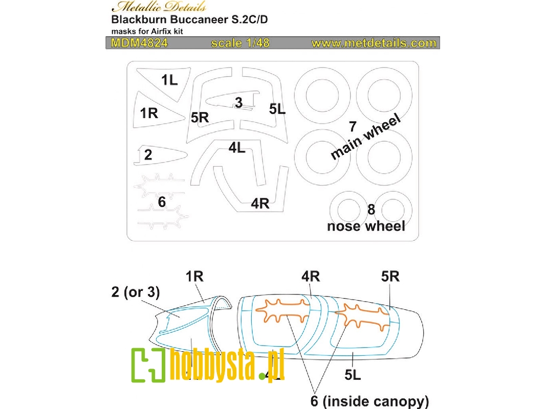 Blackburn Buccaneer S.2 C/D - Wheels And Canopy Frame Paint Masks (Designed To Be Used With Airfix Kits) - image 1 Blackburn Buccaneer S.2 C/D - Wheels And Canopy Frame Paint Masks (Designed To Be Used With Airfix Kits) - image 1