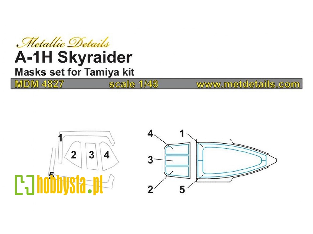 Douglas A-1 H Skyraider - Masks Set (Designed To Be Used With Tamiya Kits) - image 1 Douglas A-1 H Skyraider - Masks Set (Designed To Be Used With Tamiya Kits) - image 1
