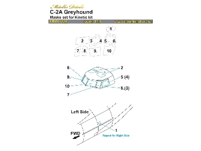 Grumman C-2 A Greyhound - Masks Set (Designed To Be Used With Kinetic Model Kits) - image 1