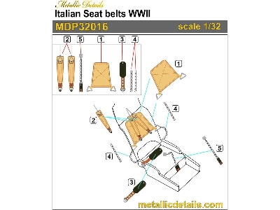 Italian Seat Belts Wwii - For Fiat G.50 And Fiat G.55 Special Hobby Kits) - image 1