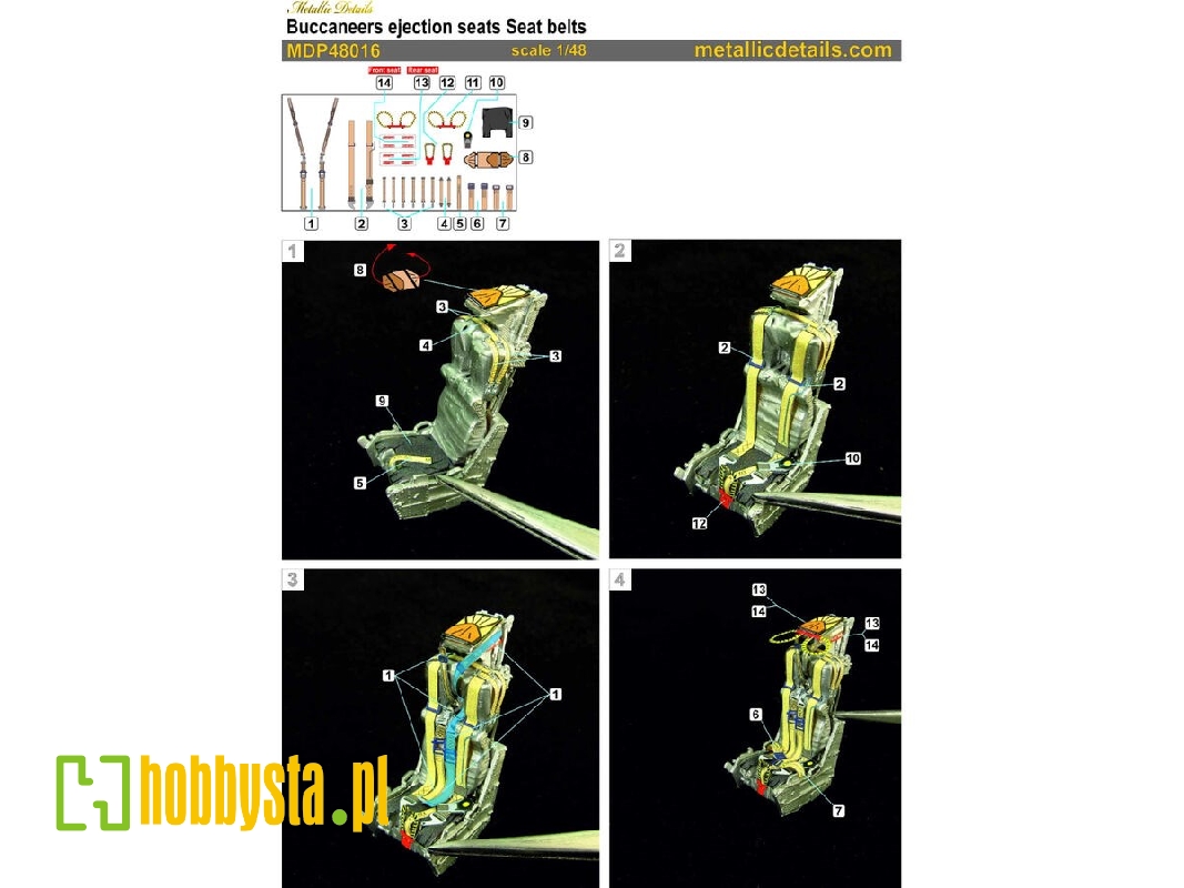 Blackburn Buccaneer - Seat Belts 3d-printed - image 1 Blackburn Buccaneer - Seat Belts 3d-printed - image 1