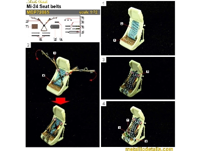 Mil Mi-24d Seat Belts (3d-printed) - image 1