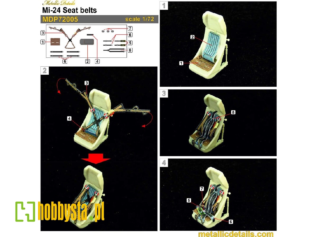 Mil Mi-24d Seat Belts (3d-printed) - image 1 Mil Mi-24d Seat Belts (3d-printed) - image 1