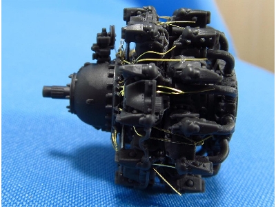Pratt & Whitney R-1830 Set Contains Resin And Photo-etched Parts For Detailing 1 Engine Of The Aircraft (Designed To Be Used Wit