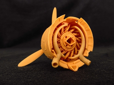 Fiat Cr.42 Falco - Cowling And Engine 3d-printed (For Icm Kits) - image 10