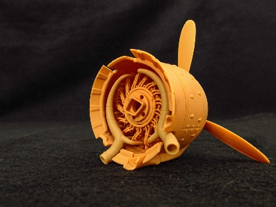 Fiat Cr.42 Falco - Cowling And Engine 3d-printed (For Icm Kits) - image 11