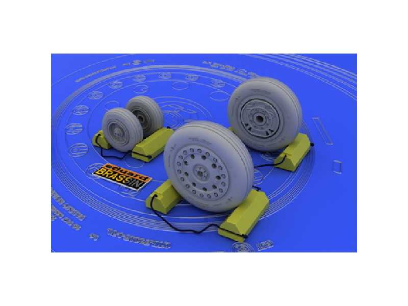 F-4B/ N wheels 1/48 - Hasegawa - image 1