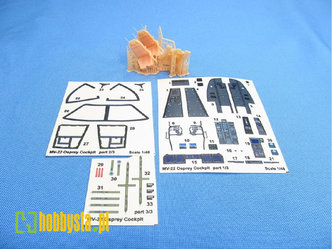 Bell-boeing Mv-22 Osprey - 3d-printed Interior Seats And Decals (For Hobby Boss Kits) - image 1 Bell-boeing Mv-22 Osprey - 3d-printed Interior Seats And Decals (For Hobby Boss Kits) - image 1
