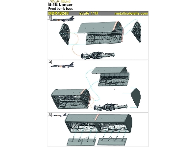 Rockwell B-1 B Lancer - Front Bomb Bays 3d-printed (For Monogram And Revell Kits) - image 2