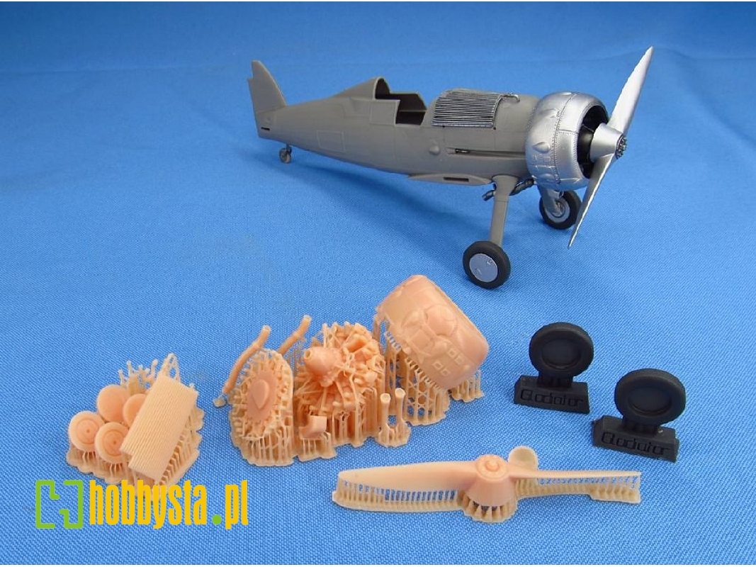 Gloster Gladiator - Exterior 3d-printed (For I Love Kit, Merit And Roden Kits)) - image 1 Gloster Gladiator - Exterior 3d-printed (For I Love Kit, Merit And Roden Kits)) - image 1