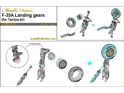 Lockheed Martin F-35 A Lightning Ii - Landing Gears 3d-printed (For Tamiya Kits) - image 2
