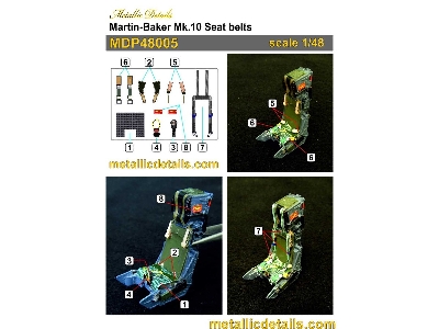 Ejection Seat For Dassault Rafale  X 2 With Seatbelts (3d-printed) - image 7