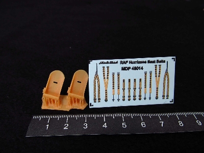 Hawker Hurricane Seats  X 2 With Seatbelts (3d-printed) - image 1