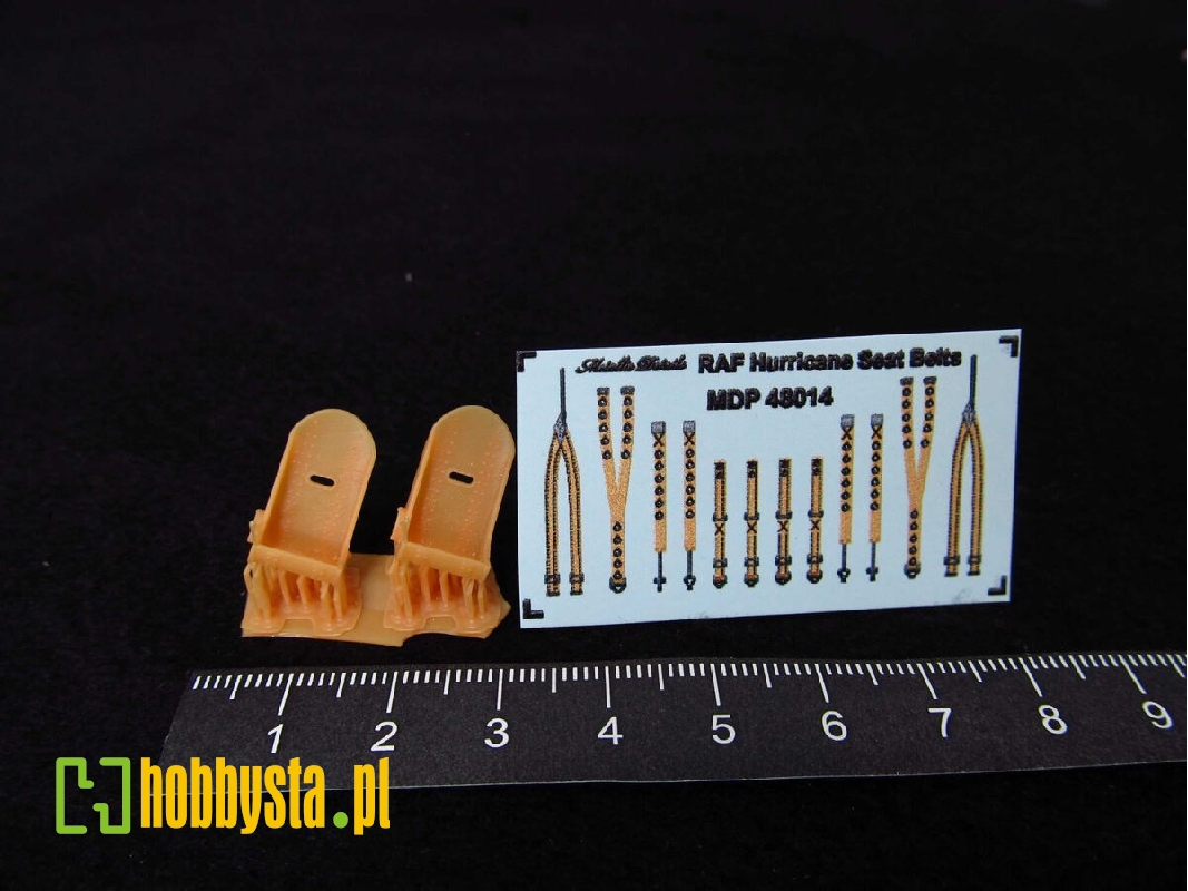 Hawker Hurricane Seats X 2 With Seatbelts (3d-printed) - image 1 Hawker Hurricane Seats X 2 With Seatbelts (3d-printed) - image 1