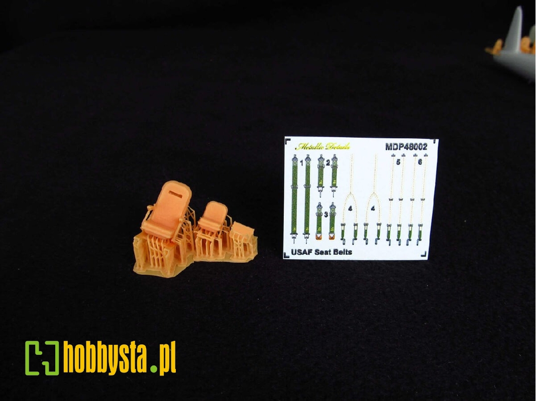 Martin B-26 B Marauder Seats X 2 With Seatbelts (3d-printed) - image 1 Martin B-26 B Marauder Seats X 2 With Seatbelts (3d-printed) - image 1
