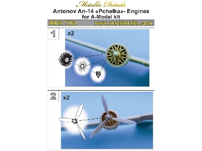 Antonov An-14 Pchelka - Engines (Designed To The Used With A-model Kits) - image 1