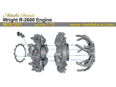Wright R-2600 Twin Cyclone Engine (1 Piece) - image 1