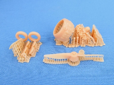 Gloster Gladiator - 3d-printed Exterior Set - Cowling, Engine, Exhausts, Radiator, Wheels Etc - image 2