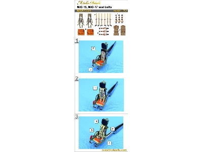 Mikoyan Mig-15 / Mig-17 - 3d-printed Seat Belts Decals (For Airfix And Az Model Kits) - image 4