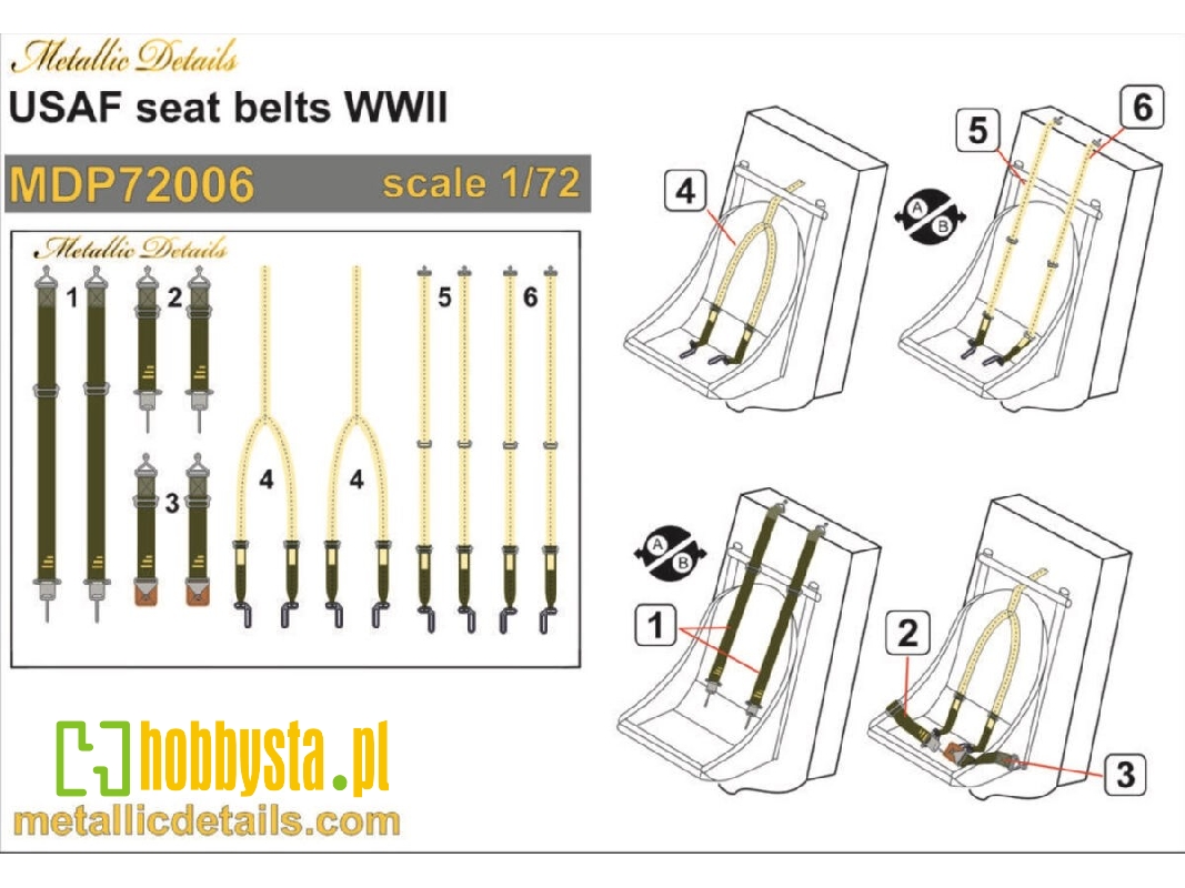 Usaf Wwii Seat Belts - image 1