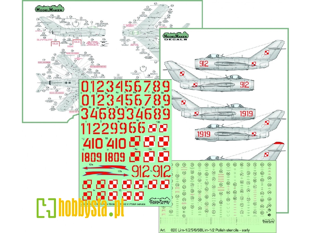 Mig-15 In Polish Service + Early Stencils - Combo Set Cs48002, D48023 + D48026 - image 1 Mig-15 In Polish Service + Early Stencils - Combo Set Cs48002, D48023 + D48026 - image 1