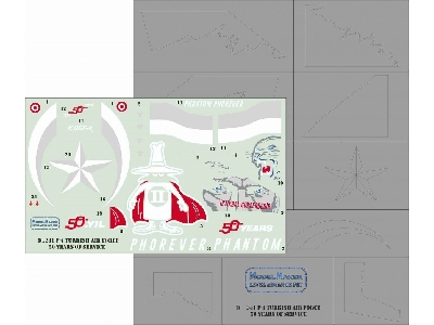 F-4 Turkish Air Force 50 Years Of Service Decals + Masks - image 1