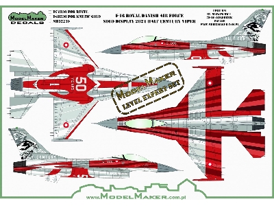 F-16 - Royal Danish Air Force, Solo Display 2024 Half Century Viper (For Revell) - image 2