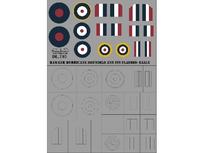 Hawker Hurricane - Roundels And Fin Flashes (Early) - image 1