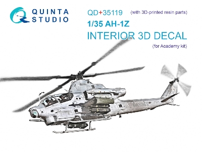 Bell Ah-1 Z - Interior 3d Decal With 3d-printed Resin Parts (For Academy Kits) - image 2