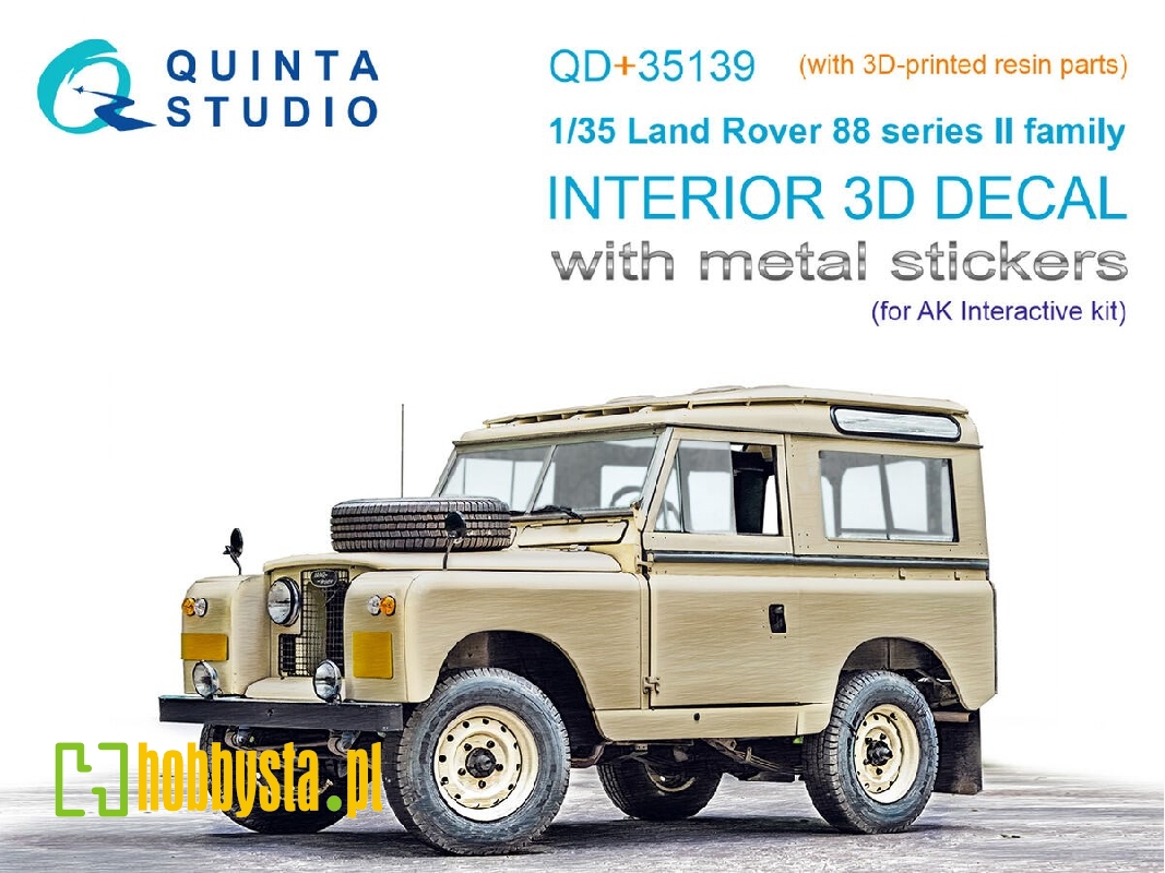 Land Rover 88 Series Ii Family - 3d-printed & Coloured Interior On Decal Paper With 3d-printed Resin Parts (For Ak Interactive K