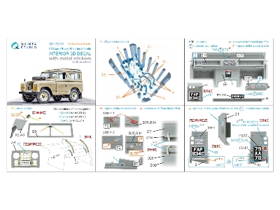Land Rover 88 Series Ii Family - 3d-printed & Coloured Interior On Decal Paper With 3d-printed Resin Parts (For Ak Interactive K
