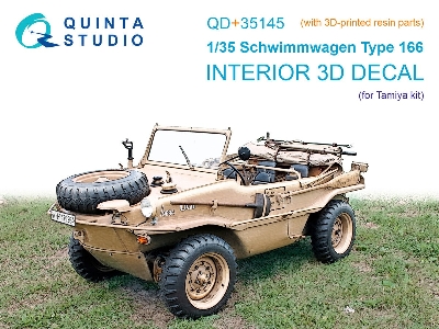 Schwimmwagen Type 166 - 3d-printed & Coloured Interior On Decal Paper With 3d-printed Resin Parts (For Tamiya Kits) - image 1