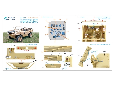 Schwimmwagen Type 166 - 3d-printed & Coloured Interior On Decal Paper With 3d-printed Resin Parts (For Tamiya Kits) - image 5