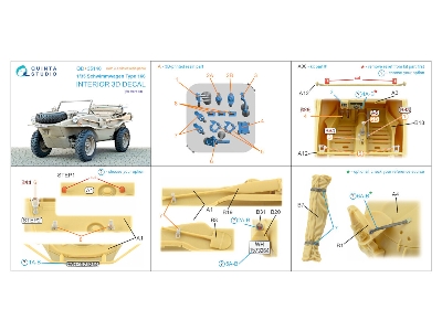 Schwimmwagen Type 166 - 3d-printed & Coloured Interior On Decal Paper With 3d-printed Resin Parts (For Hero Kits) - image 5