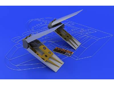 F-16 air brakes 1/48 - Tamiya - image 3