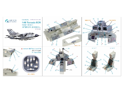 Panavia Tornado Ecr Italian Version - Interior 3d Decal With 3d-printed Resin Parts (For Revell Kits) - image 18