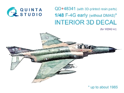 Mcdonnell Douglas F-4 G Early (Without Dmas) - Interior 3d Decal With 3d-printed Resin Parts (For Meng Kits) - image 2
