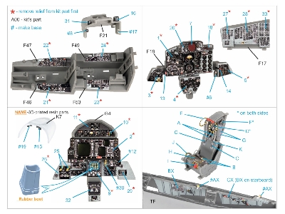 Mcdonnell Douglas F-4 G Early (Without Dmas) - Interior 3d Decal With 3d-printed Resin Parts (For Meng Kits) - image 17