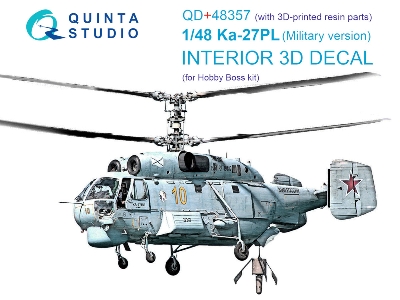 Kamov Ka-27pl (Military Version) - Interior 3d Decal With 3d-printed Resin Parts (For Hobby Boss Kits) - image 2