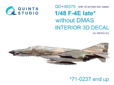 Mcdonnell Douglas F-4 E Late (Without Dmas)  - Interior 3d Decal With 3d-printed Resin Parts (For Meng Kits) - image 2