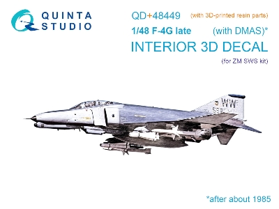 Mcdonnell Douglas F-4 G Late (With Dmas) - Interior 3d Decal With 3d-printed Resin Parts (For Zm Sws Kits) - image 3