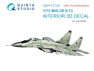 Mig-29 9-13 - Interior 3d Decal With 3d-printed Resin Parts (For Zvezda Kits) - image 2