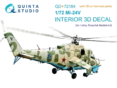 Mil Mi-24v - 3d-printed & Coloured Interior On Decal Paper With 3d-printed Resin Parts (For Hobby Boss / Ark Models Kits) - imag