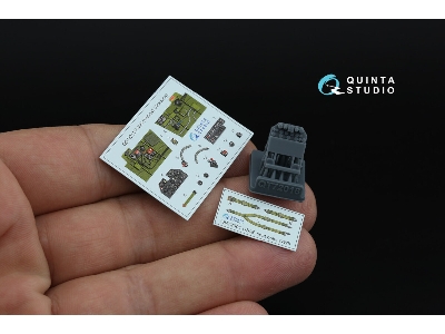 Cutiss P-40 N Warhawk -3d-printed & Coloured Interior On Decal Paper With 3d-printed Resin Parts (For Academy Kits) - image 2