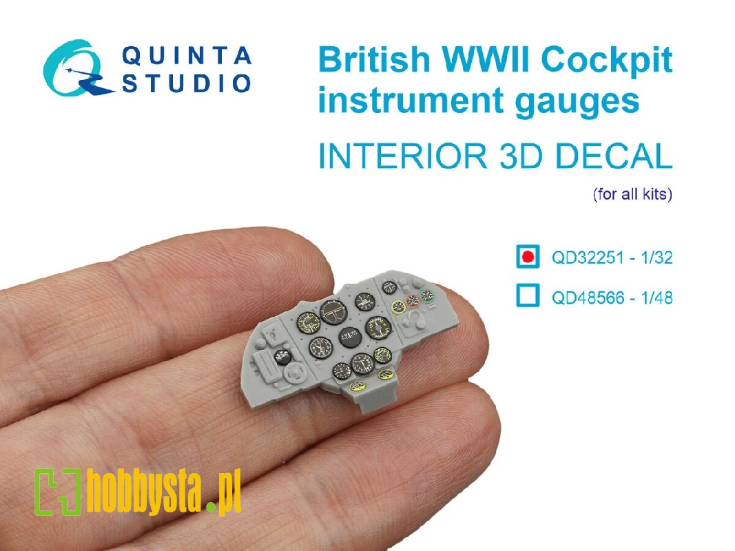 British Wwii Cockpit Instrument Gauges 3d-printed & Coloured Interior On Decal Paper (For All Kits) - image 1 British Wwii Cockpit Instrument Gauges 3d-printed & Coloured Interior On Decal Paper (For All Kits) - image 1