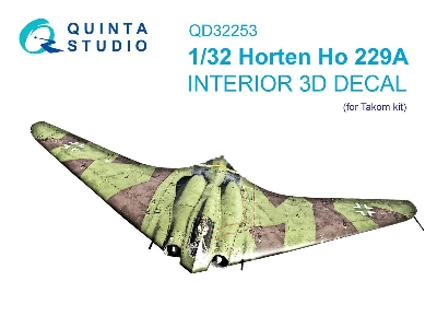 Horten Ho 229 A - 3d-printed & Coloured Interior On Decal Paper (For Takom Kits) - image 1