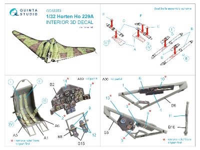Horten Ho 229 A - 3d-printed & Coloured Interior On Decal Paper (For Takom Kits) - image 2