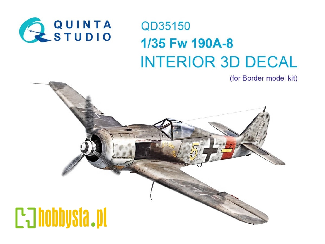 Focke Wulf Fw-190 A-8 - 3d-printed & Coloured Interior On Decal Paper (For Border Model Kits) - image 1 Focke Wulf Fw-190 A-8 - 3d-printed & Coloured Interior On Decal Paper (For Border Model Kits) - image 1